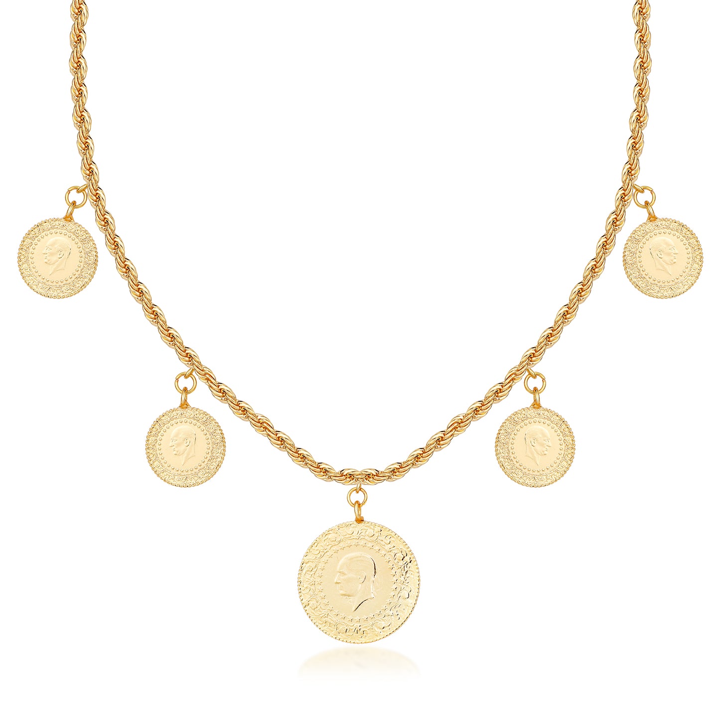 Besibirlik Ceyrek Münze Halskette 60cm