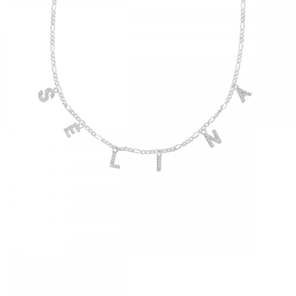 Choker Namenskette mit Zirkonia