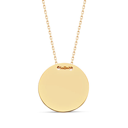 Disc necklace (custom engraving)